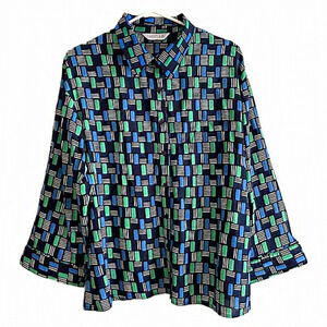 Compania‎ Fantastica Graphic Print Blouse, Like New, Size Medium